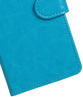 Turquoise Portemonnee booktype hoesje Motorola Moto E4 Plus