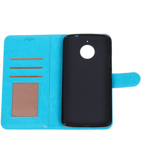 Turquoise Portemonnee booktype hoesje Motorola Moto E4 Plus