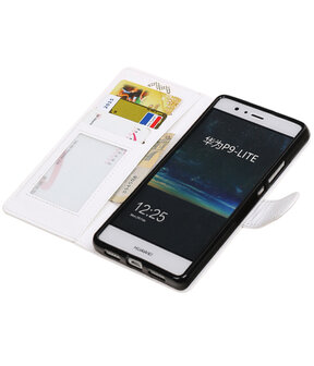 Wit Portemonnee booktype hoesje Huawei P9 Lite