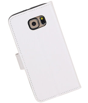 Wit Portemonnee booktype hoesje Samsung Galaxy S6 G920F