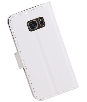 Wit Portemonnee booktype hoesje Samsung Galaxy S7 G930F