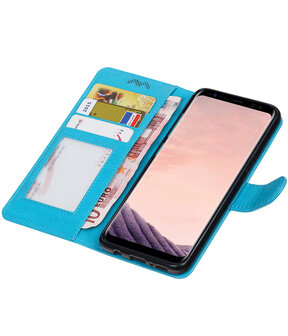 Turquoise Portemonnee booktype hoesje Samsung Galaxy S8+ plus