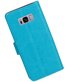 Turquoise Portemonnee booktype hoesje Samsung Galaxy S8+ plus