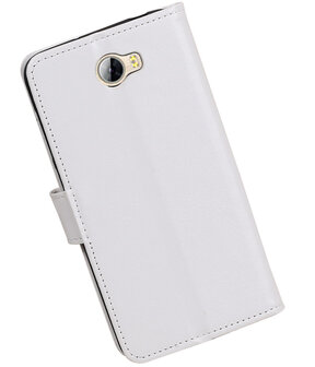 Wit Portemonnee booktype hoesje Huawei Y5 II