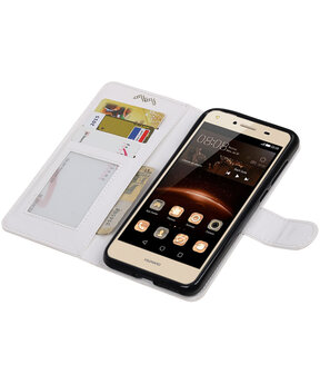 Wit Portemonnee booktype hoesje Huawei Y5 II