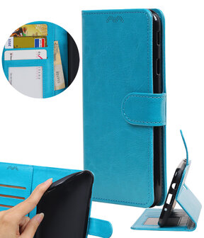 Turquoise Portemonnee booktype hoesje Huawei P9 Lite mini