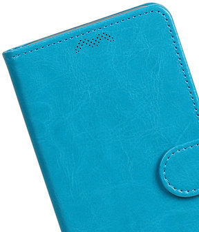 Turquoise Portemonnee booktype hoesje LG Q8