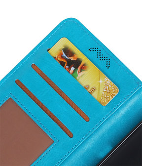 Turquoise Portemonnee booktype hoesje LG Q8