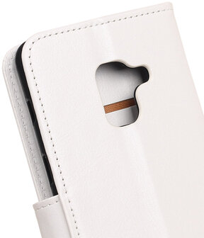 Wit Portemonnee booktype Hoesje voor Samsung Galaxy A8 2018