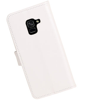 Wit Portemonnee booktype Hoesje voor Samsung Galaxy A8 Plus 2018