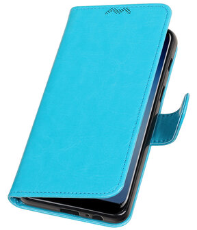 Turquoise Portemonnee booktype Hoesje voor Samsung Galaxy A8 Plus 2018