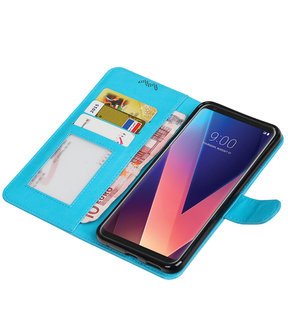 Turquoise Portemonnee booktype Hoesje voor LG V30