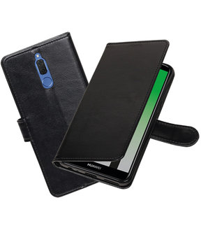 Zwart Portemonnee booktype hoesje Huawei Mate 10 Lite