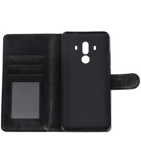 Zwart Portemonnee booktype Hoesje voor Huawei Mate 10 Pro