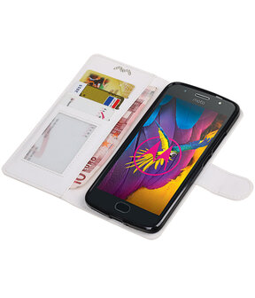 Wit Portemonnee booktype Hoesje voor Motorola Moto G5s
