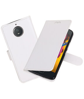 Wit Portemonnee booktype hoesje Motorola Moto G5s