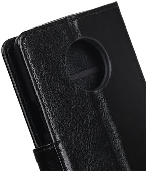 Zwart Portemonnee booktype Hoesje voor Motorola Moto X4