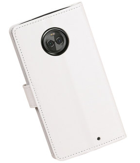 Wit Portemonnee booktype Hoesje voor Motorola Moto X4