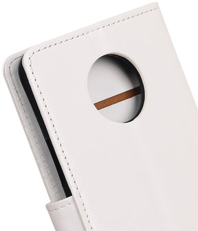 Wit Portemonnee booktype Hoesje voor Motorola Moto X4