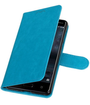 Turquoise Portemonnee booktype Hoesje voor Nokia 5