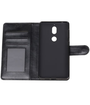 Zwart Portemonnee booktype Hoesje voor Nokia 7