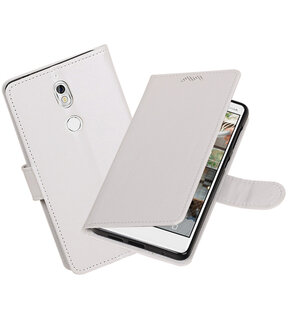 Wit Portemonnee booktype hoesje Nokia 7