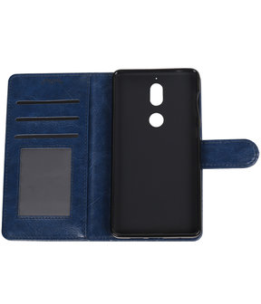 Donker Blauw Portemonnee booktype Hoesje voor Nokia 7