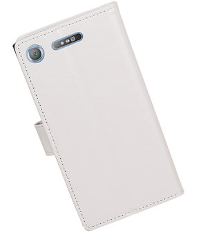 Wit Portemonnee booktype Hoesje voor Sony Xperia XZ1