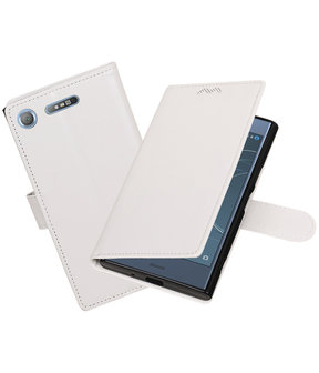 Wit Portemonnee booktype hoesje Sony Xperia XZ1