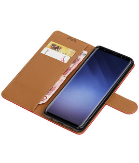 Hoesje voor Samsung Galaxy S9 Plus Pull-Up booktype rood