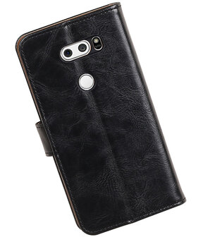 LG V30 Pull-Up booktype hoesje zwart