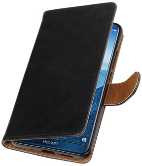 Huawei Mate 10 Pro Pull-Up booktype hoesje zwart