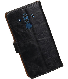 Hoesje voor Huawei Mate 10 Pro Pull-Up booktype zwart