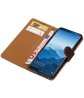 Huawei Mate 10 Pro Pull-Up booktype hoesje mocca