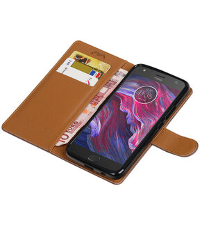 Motorola Moto X4 Pull-Up booktype hoesje mocca