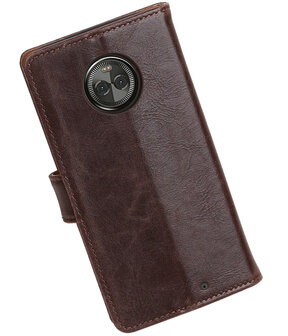 Motorola Moto X4 Pull-Up booktype hoesje mocca