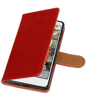 Nokia 7 Pull-Up booktype hoesje rood