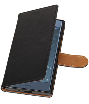 Sony Xperia XZ1 Pull-Up booktype hoesje zwart