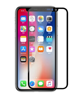 Zwart Apple iPhone X Tempered Glass Screen Protector