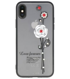 Apple iPhone X Love Forever TPU hoesje Wit