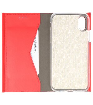 Rood Folio flipbook hoesje Apple iPhone X