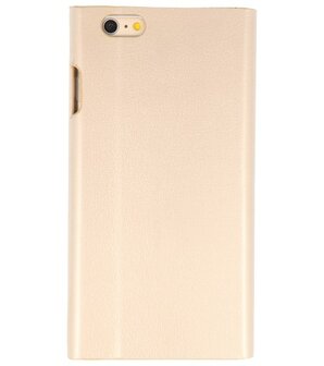 Goud Folio flipbook hoesje Apple iPhone 6 Plus / 6s Plus