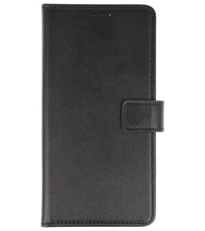 Zwart booktype wallet case Hoesje voor Nokia 2