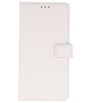 Wit booktype wallet case Hoesje voor Nokia 2