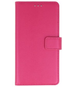 Roze booktype wallet case Hoesje voor Nokia 2