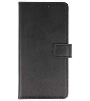 Zwart booktype wallet case Hoesje voor Huawei P20