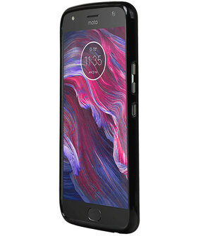 Zwart TPU back case cover Hoesje voor Motorola Moto X4