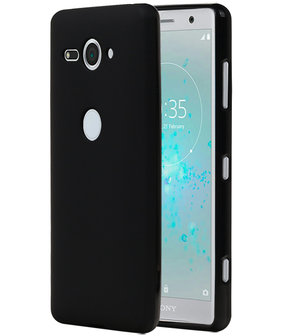 Zwart TPU back case cover Hoesje voor Sony Xperia XZ2 Compact