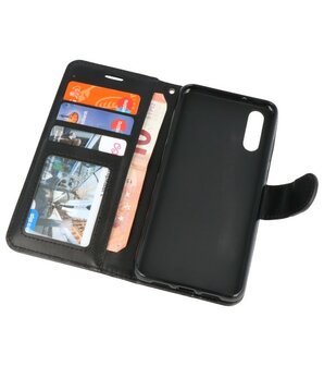 Zwart Wallet Case Hoesje voor Huawei P Smart