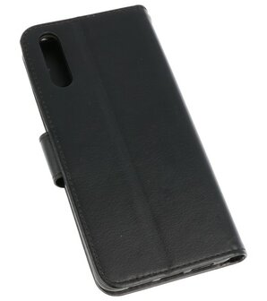 Zwart Wallet Case Hoesje voor Huawei P20